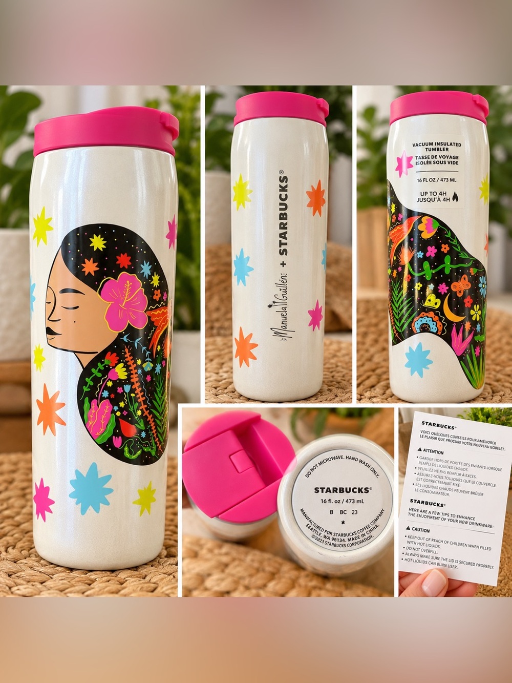Starbucks x Manuela Guillén 16 oz Vacuum Insulated Tumbler – 2023